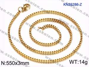 SS Gold-Plating Necklace - KN35286-Z