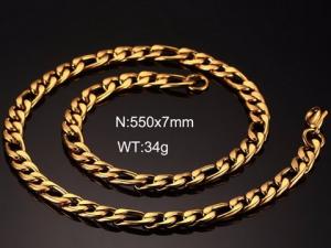 SS Gold-Plating Necklace - KN35413-Z