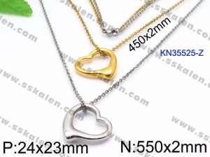SS Gold-Plating Necklace - KN35525-Z