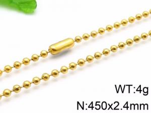 Staineless Steel Small Gold-plating Chain - KN35640-Z
