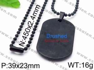 Stainless Steel Black-plating Necklace - KN35653-Z