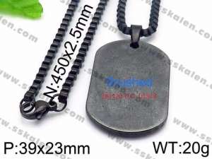 Stainless Steel Black-plating Necklace - KN35654-Z