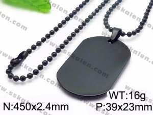 Stainless Steel Black-plating Necklace - KN35664-Z