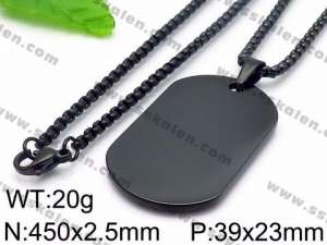 Stainless Steel Black-plating Necklace - KN35665-Z