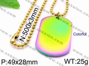 SS Gold-Plating Necklace - KN35670-Z