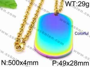 SS Gold-Plating Necklace - KN35672-Z