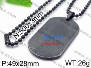 Stainless Steel Black-plating Necklace - KN35686-Z