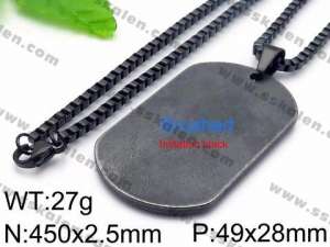 Stainless Steel Black-plating Necklace - KN35688-Z