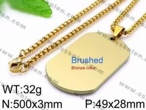 SS Gold-Plating Necklace - KN35690-Z