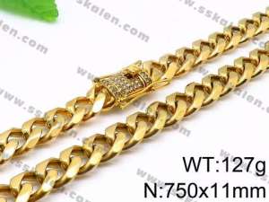 SS Gold-Plating Necklace - KN35693-K