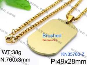 SS Gold-Plating Necklace - KN35780-Z