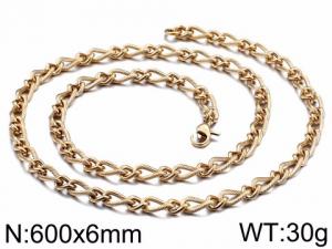 SS Gold-Plating Necklace - KN35994-K