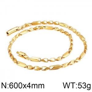 SS Gold-Plating Necklace - KN35999-K