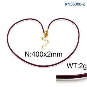 Stainless Steel Clasp with Fabric Cord - KN36088-Z