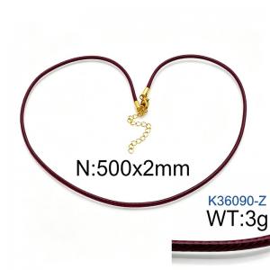 Stainless Steel Clasp with Fabric Cord - KN36090-Z