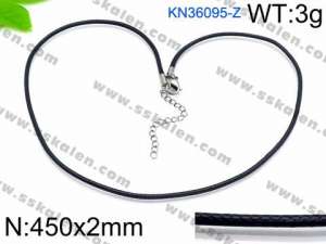 Stainless Steel Clasp with Fabric Cord - KN36095-Z