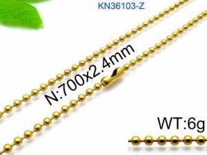 Staineless Steel Small Gold-plating Chain - KN36103-Z
