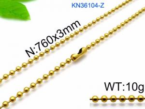 Staineless Steel Small Gold-plating Chain - KN36104-Z
