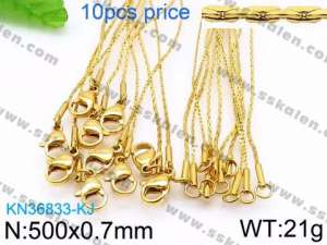 Staineless Steel Small Gold-plating Chain - KN36833-KJ