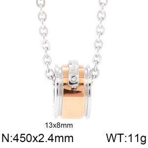 SS Rose Gold-Plating Necklace - KN36960-K