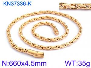 SS Gold-Plating Necklace - KN37336-K