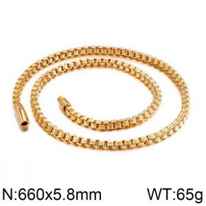 SS Gold-Plating Necklace - KN37349-K