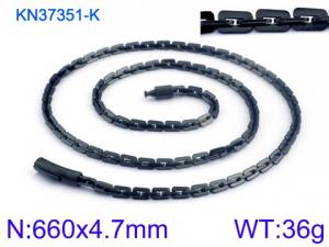 Stainless Steel Black-plating Necklace - KN37351-K