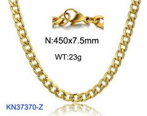 SS Gold-Plating Necklace - KN37370-Z
