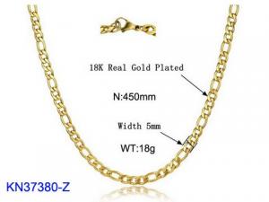 SS Gold-Plating Necklace - KN37380-Z