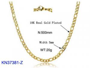 SS Gold-Plating Necklace - KN37381-Z