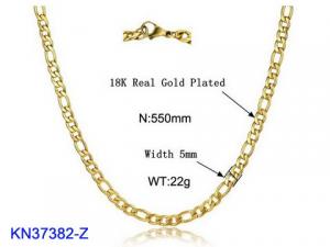 SS Gold-Plating Necklace - KN37382-Z