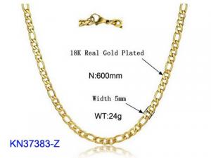 SS Gold-Plating Necklace - KN37383-Z