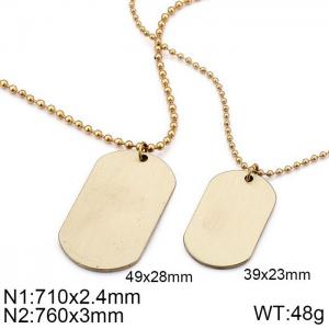 SS Gold-Plating Necklace - KN37505-Z