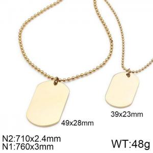 SS Gold-Plating Necklace - KN37513-Z