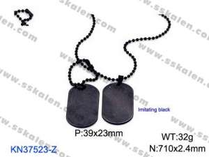 Stainless Steel Black-plating Necklace - KN37523-Z