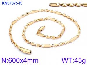 SS Gold-Plating Necklace - KN37875-K