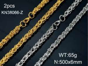 Staineless Steel Small Gold-plating Chain - KN38066-Z