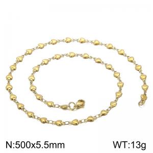 SS Gold-Plating Necklace - KN38605-Z