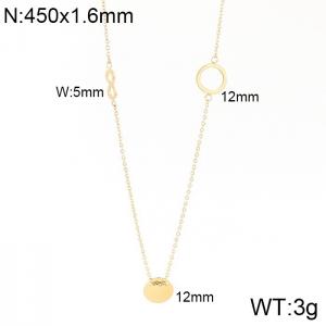 SS Gold-Plating Necklace - KN38763-K