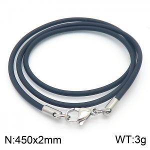 Stainless Steel Clasp with Rubber Cord - KN6502-Z