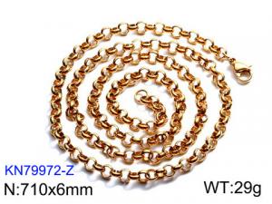 SS Gold-Plating Necklace - KN79972-Z