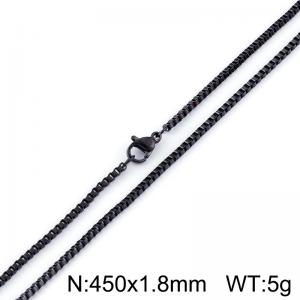 Stainless Steel Black-plating Necklace - KN80083-Z