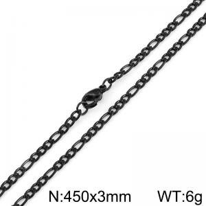 Stainless Steel Black-plating Necklace - KN80087-Z