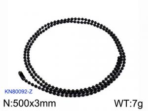 Stainless Steel Black-plating Necklace - KN80092-Z