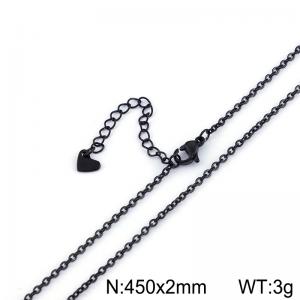 Stainless Steel Black-plating Necklace - KN80094-Z