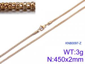 Staineless Steel Small Gold-plating Chain - KN80097-Z