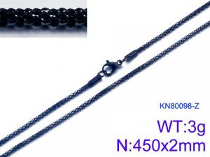 Stainless Steel Black-plating Necklace - KN80098-Z