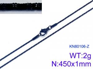 Stainless Steel Black-plating Necklace - KN80106-Z