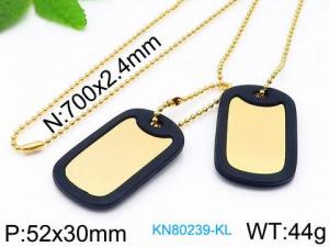 SS Gold-Plating Necklace - KN80239-KL
