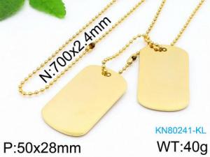 SS Gold-Plating Necklace - KN80241-KL